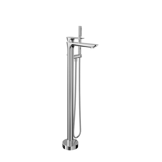 Baril Sens B45 Floor-Mounted Tub Filler With Hand Shower Trim - Polished Chrome