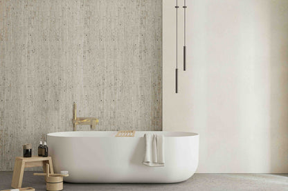 Baril Sens B45 T45-2003-00 tub faucet with hand shower — Satin Brass, installed view