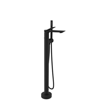 Baril Profile B46 Floor-Mounted Tub Filler With Hand Shower Trim - Matte Black