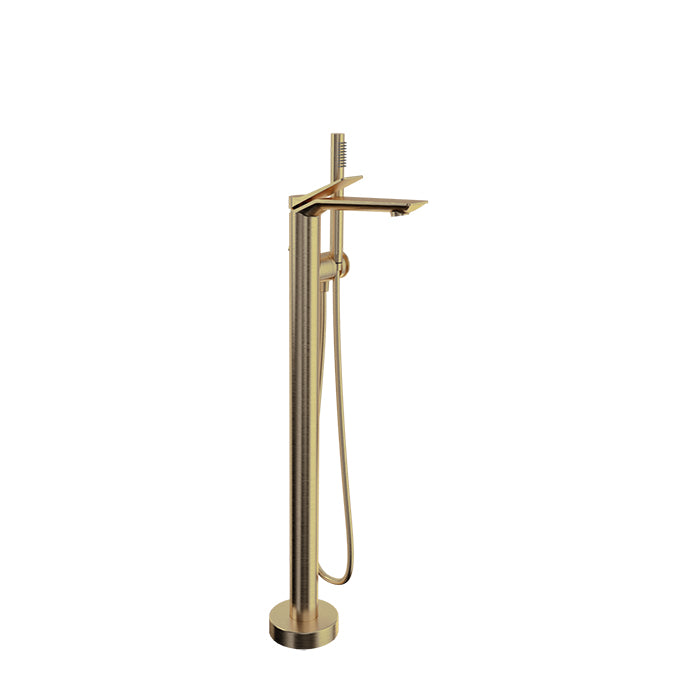 Baril Profile B46 Floor-Mounted Tub Filler With Hand Shower Trim - Warm Gold