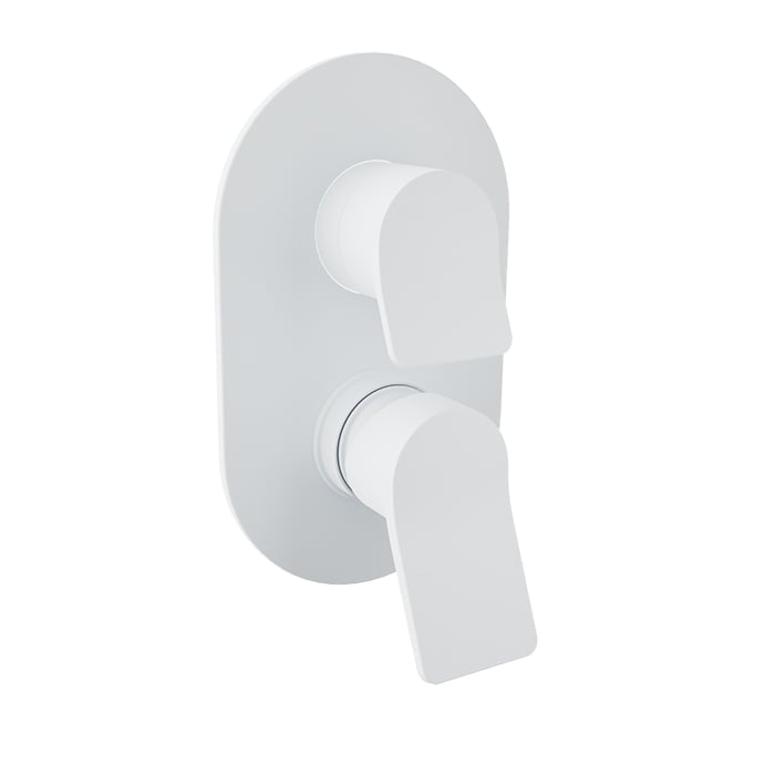 Baril Profile B46 Pressure-Balanced Shower Control Valve Trim With 2-Way Diverter - White