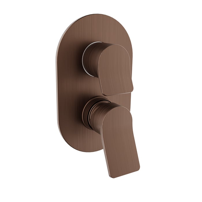 Baril Profile B46 Pressure-Balanced Shower Control Valve Trim With 2-Way Diverter - Venetian Bronze