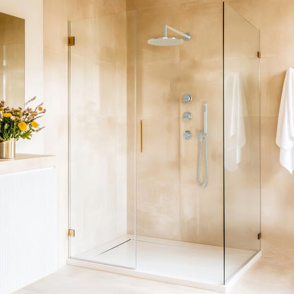 Baril Profile B46 T46-9453-00 thermostatic trim in an installed shower setting; other pictured components sold separately