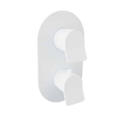 Baril Profile B46 Thermostatic Pressure-Balanced Shower Control Valve Trim With 1-Way Diverter - White