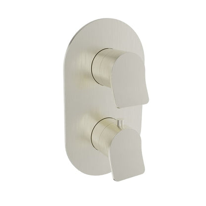 Baril Profile B46 Thermostatic Pressure-Balanced Shower Control Valve Trim With 1-Way Diverter - Brushed Nickel