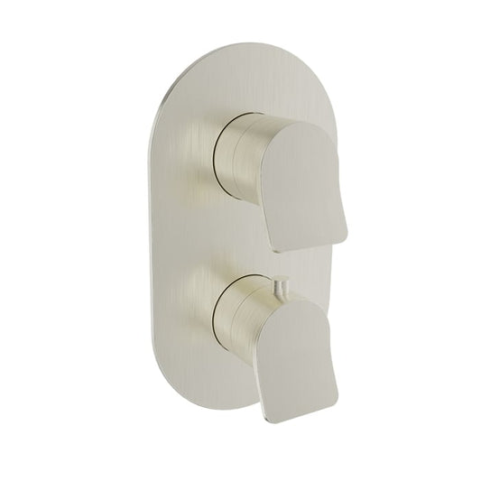 Baril Profile B46 Thermostatic Pressure-Balanced Shower Control Valve Trim With 1-Way Diverter - Brushed Nickel