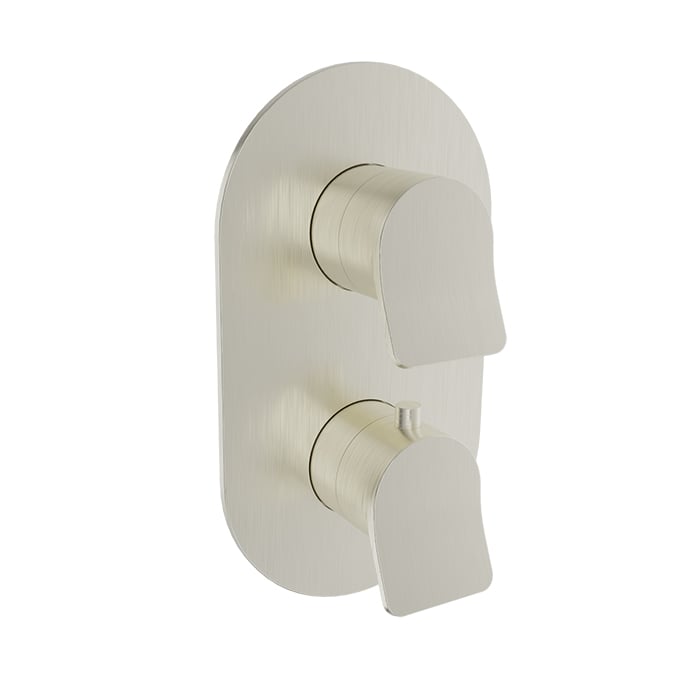 Baril Profile B46 Thermostatic Pressure-Balanced Shower Control Valve Trim With 3-Way Diverter - Brushed Nickel