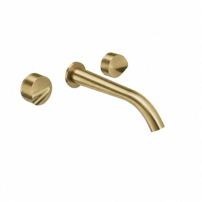Baril Flora B47 two-handle wall-mounted lavatory faucet trim in Warm Gold — T47-8041-00L