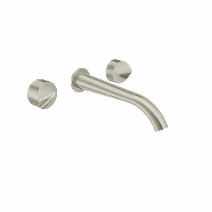 Baril Flora B47 two-handle wall-mounted lavatory faucet trim in Brushed Nickel — T47-8041-00L
