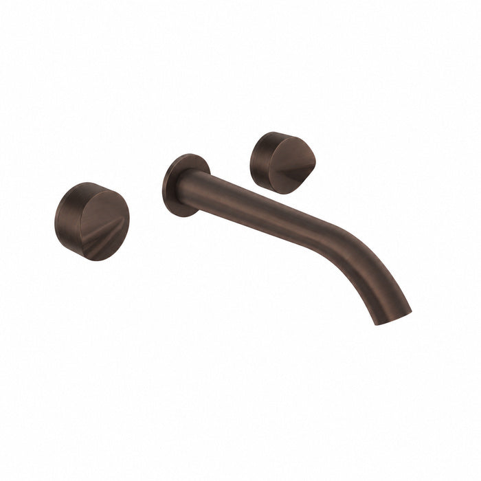 Baril Flora B47 two-handle wall-mounted lavatory faucet trim in Venetian Bronze — T47-8041-00L