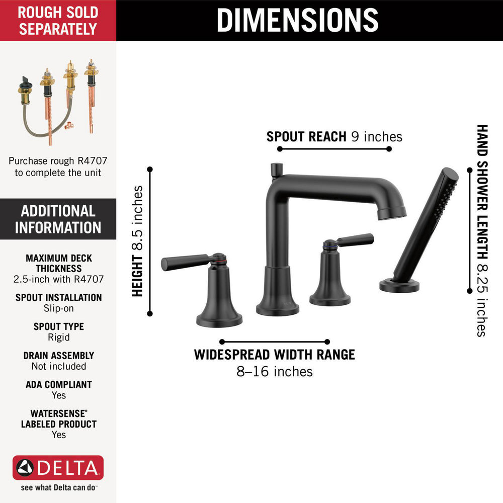 Delta Saylor Roman Tub Trim with Hand Shower - T4736