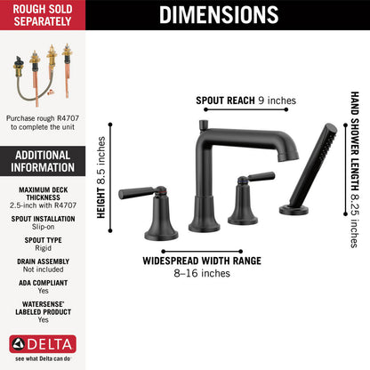 Delta Saylor Roman Tub Trim with Hand Shower - T4736