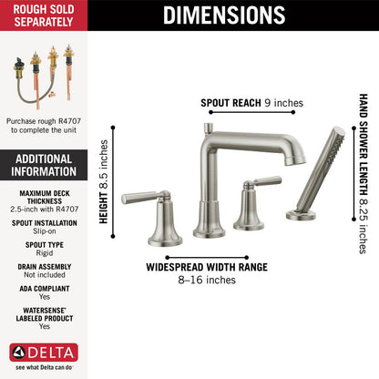 Delta Saylor Roman Tub Trim with Hand Shower - T4736