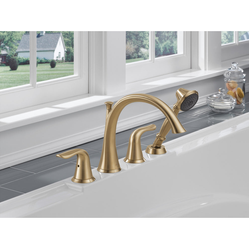 Delta Lahara Roman Tub Faucet with Handshower Trim - T4738