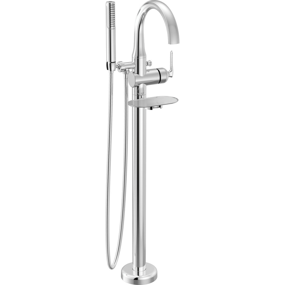 Delta T4745 Bonacci Floor Mount Tub Filler - Lumicoat Chrome