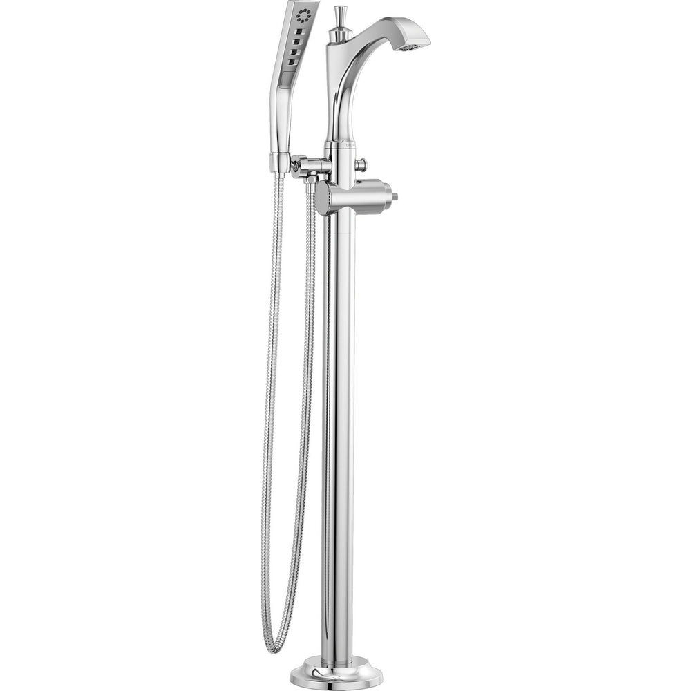 Delta Dorval Single Handle Floor Mount Tub Filler Trim - Less Handle - T4756