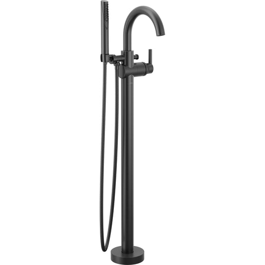 Delta Contemporary Floor Mount Tub Filler Trim with Hand Shower - T4759