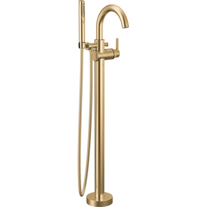 Delta Contemporary Floor Mount Tub Filler Trim with Hand Shower - T4759