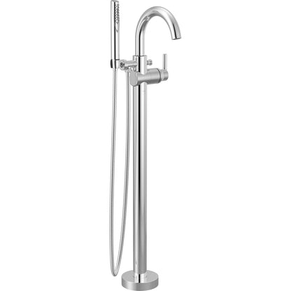 Delta Contemporary Floor Mount Tub Filler Trim with Hand Shower - T4759