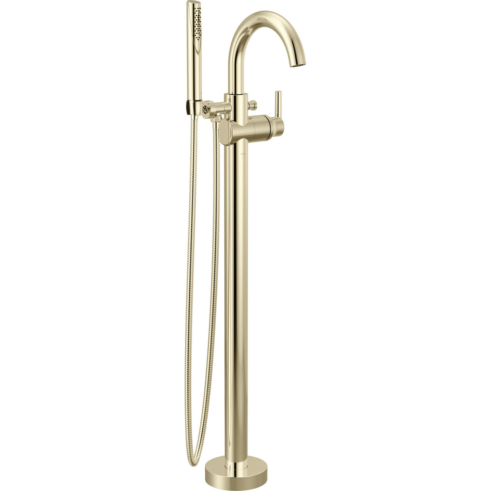 Delta Contemporary Floor Mount Tub Filler Trim with Hand Shower - T4759
