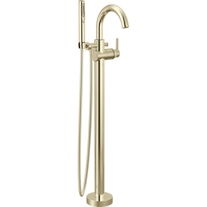 Delta Contemporary Floor Mount Tub Filler Trim with Hand Shower - T4759