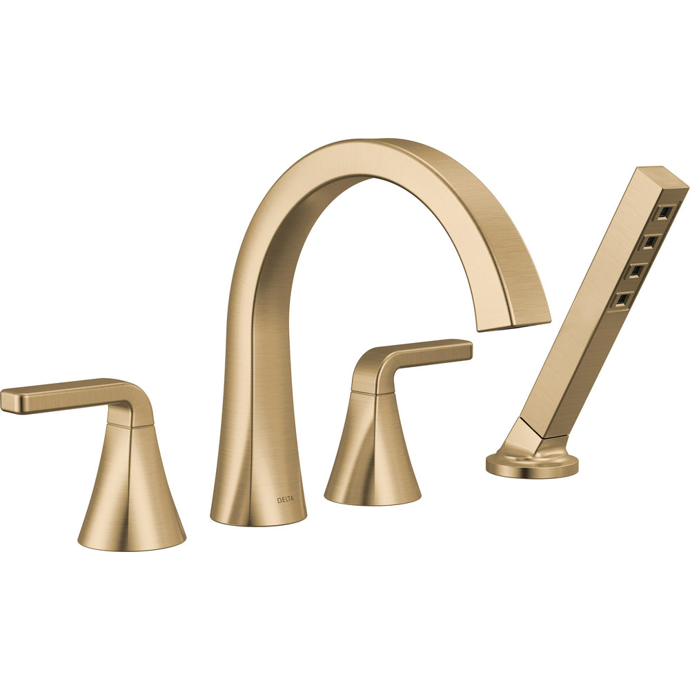 Delta T4762 Lineax Roman Tub with Hand Shower - Champagne Bronze