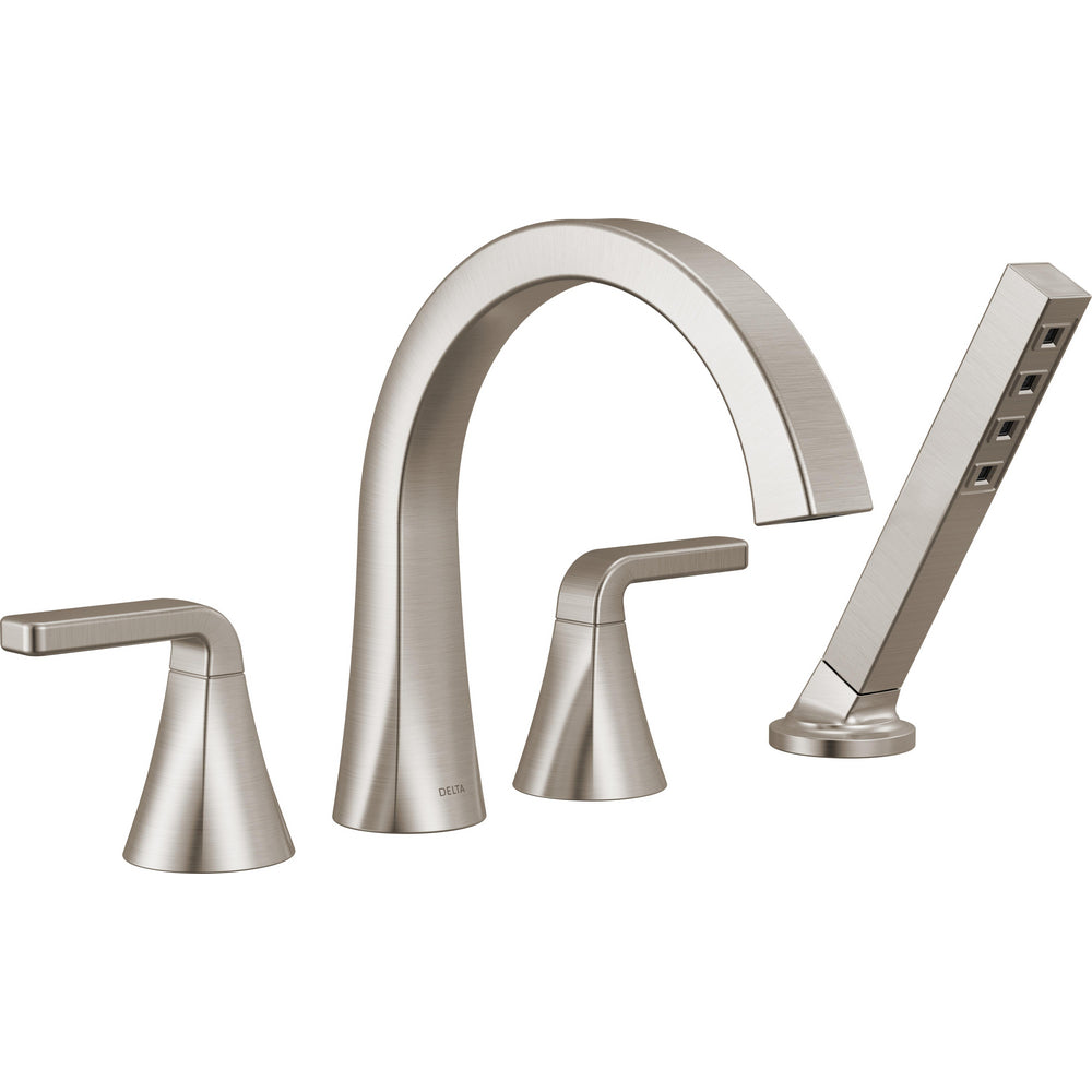 Delta T4762 Lineax Roman Tub with Hand Shower - Stainless Steel