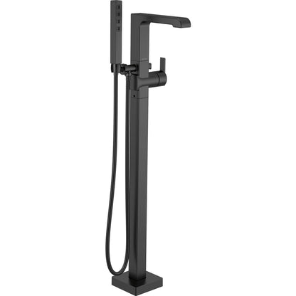 Delta Ara Single Handle Floor Mount Tub Filler Trim with Hand Shower - T4767