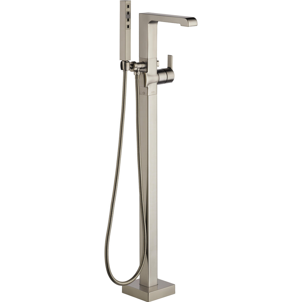 Delta Ara Single Handle Floor Mount Tub Filler Trim with Hand Shower - T4767