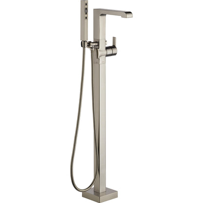 Delta Ara Single Handle Floor Mount Tub Filler Trim with Hand Shower - T4767