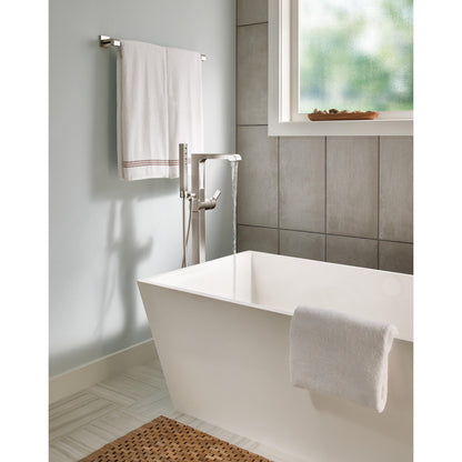 Delta Ara Single Handle Floor Mount Tub Filler Trim with Hand Shower - T4767