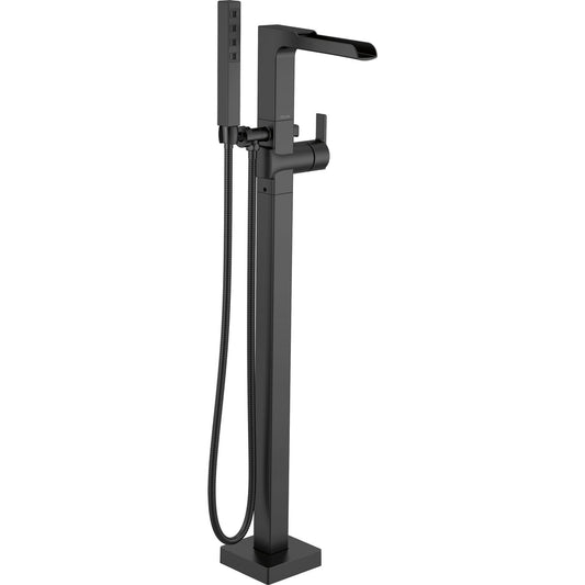Delta Ara Single Handle Floor Mount Channel Spout Tub Filler Trim with Hand Shower - T4768