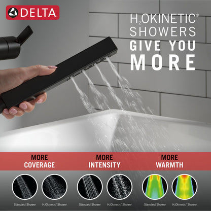 Delta Ara Single Handle Floor Mount Channel Spout Tub Filler Trim with Hand Shower - T4768
