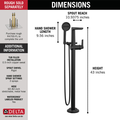 Delta Galeon Free Standing Tub Filler - T4771