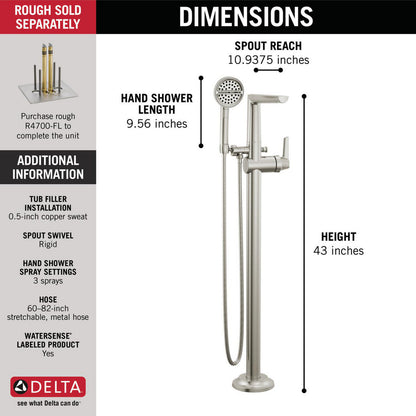 Delta Galeon Free Standing Tub Filler - T4771