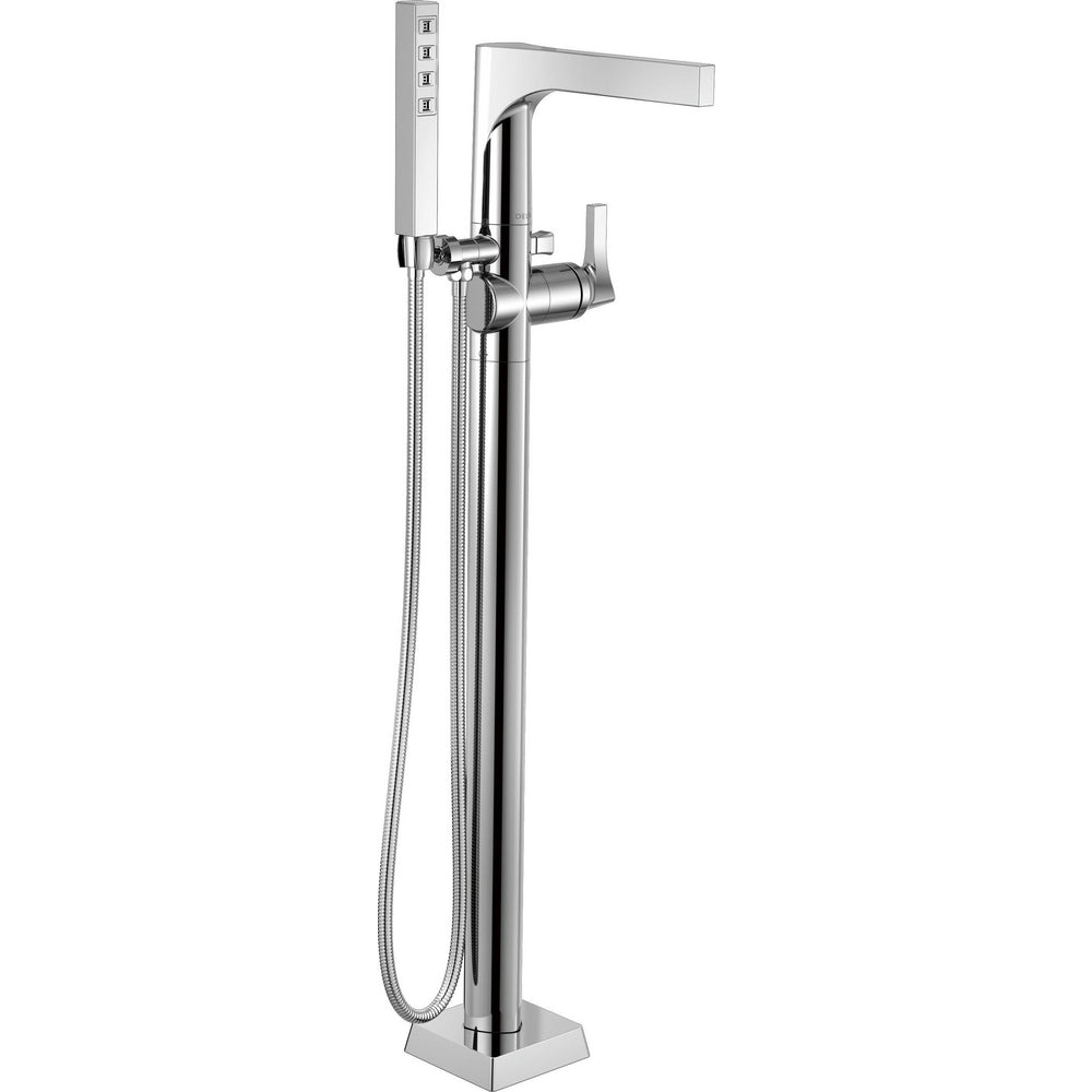 Robinet de baignoire autoportant Delta Zura à poignée unique avec douchette – Garniture T4774