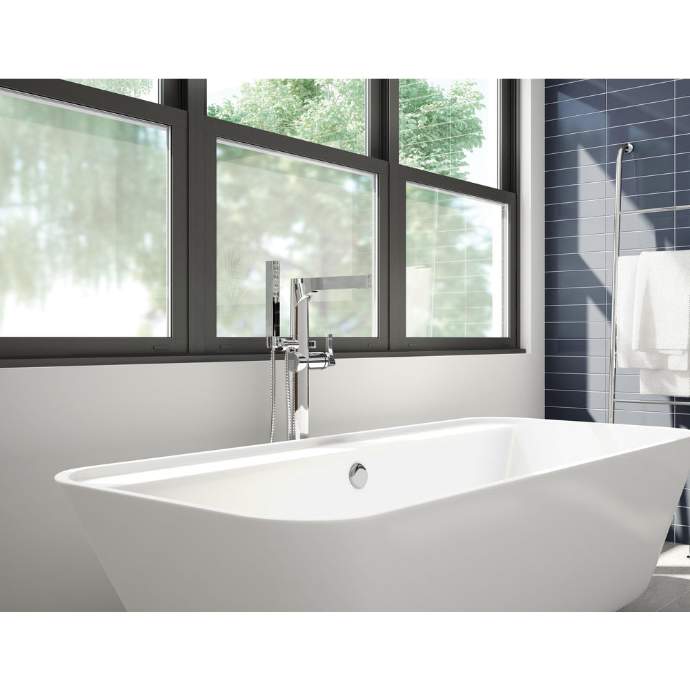 Robinet de baignoire autoportant Delta Zura à poignée unique avec douchette – Garniture T4774