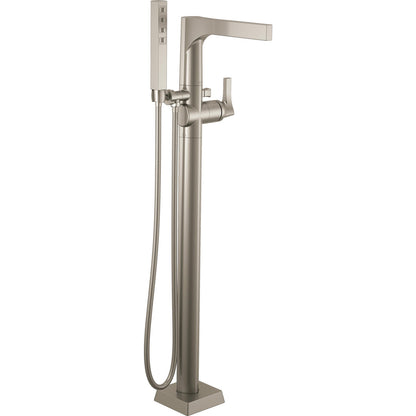 Robinet de baignoire autoportant Delta Zura à poignée unique avec douchette – Garniture T4774