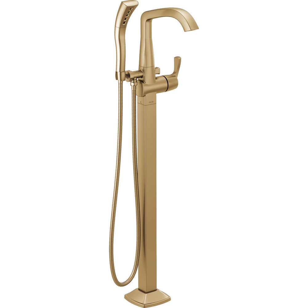 Delta Stryke Single Handle Floor Mount Tub Filler Trim - T4776
