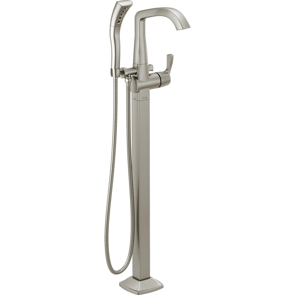 Delta Stryke Single Handle Floor Mount Tub Filler Trim - T4776