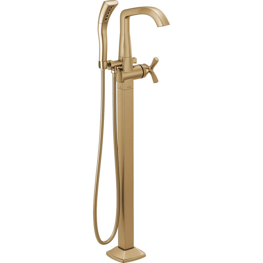Delta Stryke Single Handle Floor Mount Tub Filler Trim - T47766