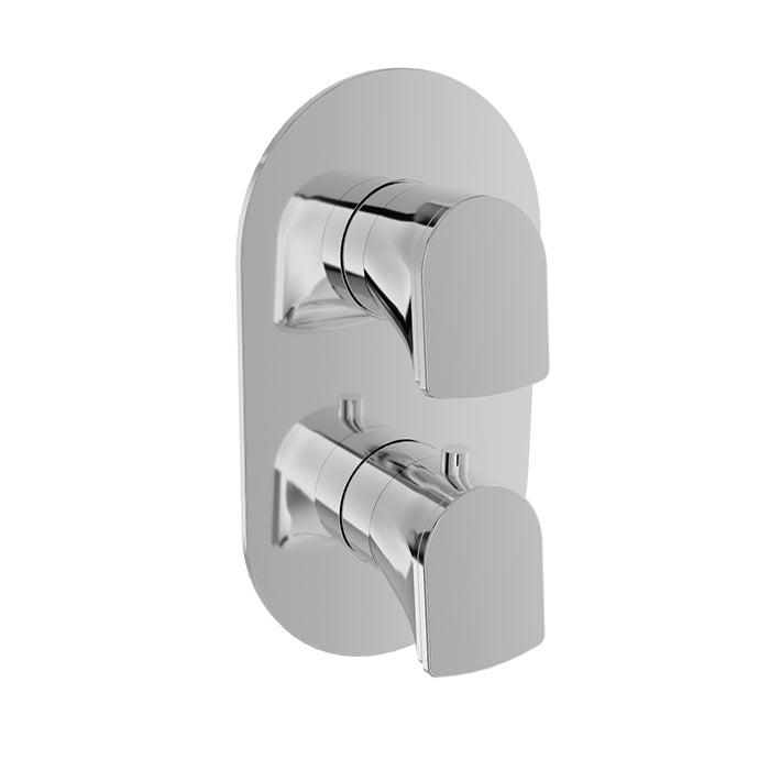Baril Accent B56 Thermostatic Pressure-Balanced Shower Control Valve Trim With 3-Way Diverter - Polished Chrome