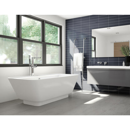 Robinet de baignoire autoportant Delta Zura à poignée unique avec douchette – Garniture T4774