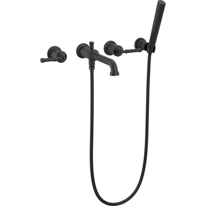 Delta Broderick Wall Mount Tub Filler Trim With Hand Shower Less Handles - T5784