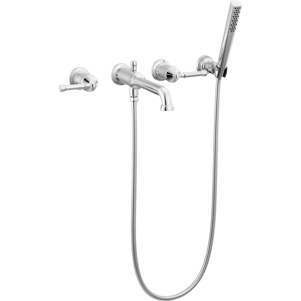 Delta Broderick Wall Mount Tub Filler Trim With Hand Shower Less Handles - T5784