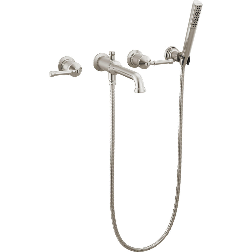Delta Broderick Wall Mount Tub Filler Trim With Hand Shower Less Handles - T5784