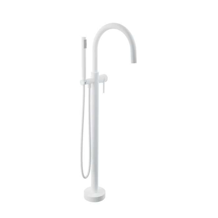 Baril Zip B66 Floor-Mounted Tub Filler With Hand Shower - White