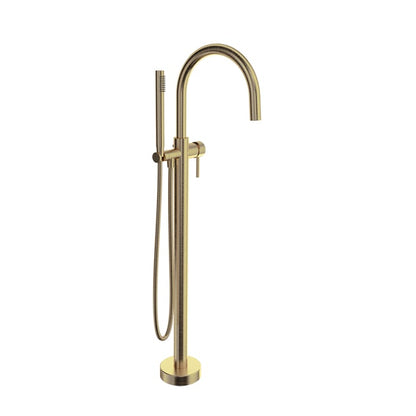 Baril Zip B66 Floor-Mounted Tub Filler With Hand Shower - Warm Gold