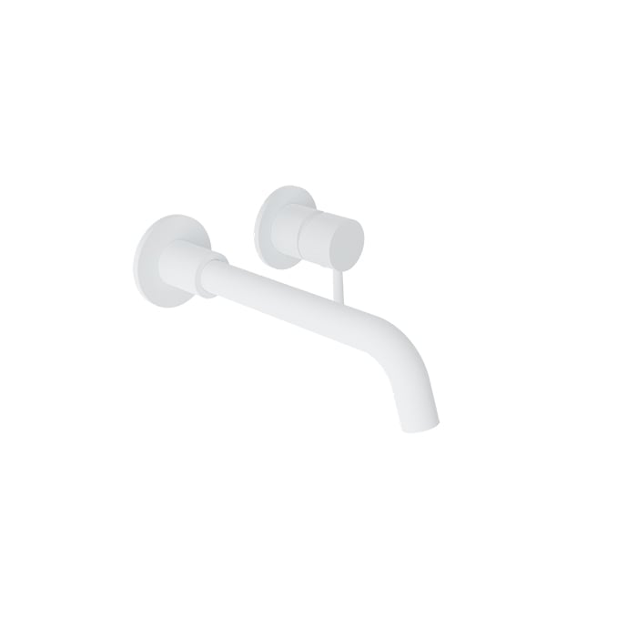Baril Zip B66 Single Lever Wall-Mounted Lavatory Faucet Trim, Drain Not Included - White