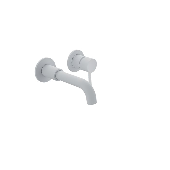 Baril Zip B66 Single Lever Wall-Mounted Lavatory Faucet Trim, Drain Not Included - White